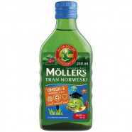 Купить Рыбий жир Меллер Moller omega 3 (Mollers) раствор с фруктовым вкусом Европа флакон 250мл в Тюмени